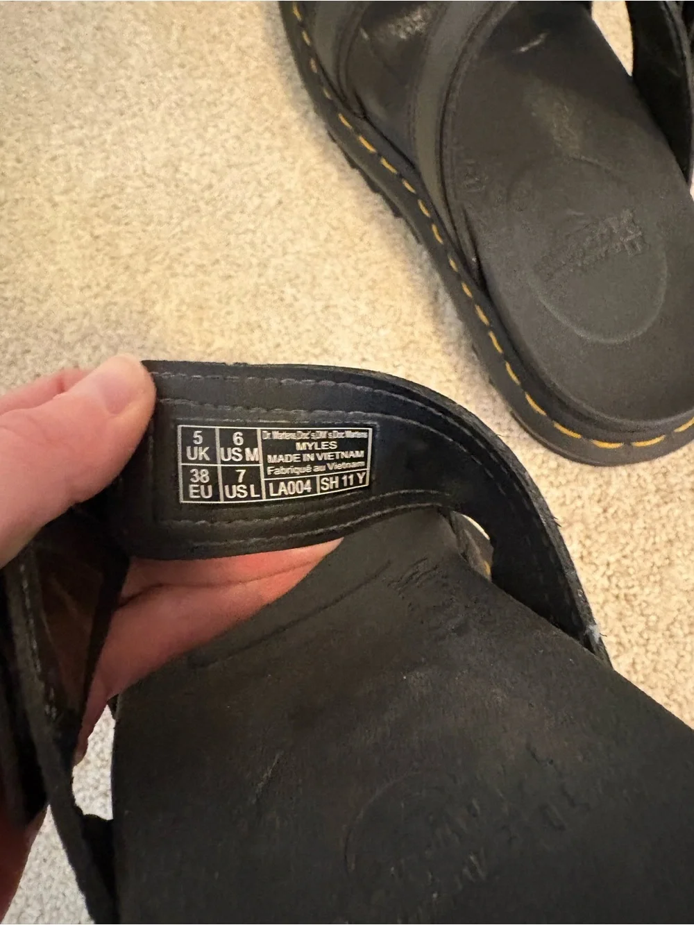 Dr. Martens Myles Platform Slide Sandal - Black, size 38 (EU)